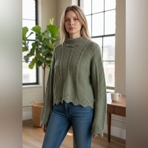 Vintage High Sierra Oversized  Ribbed Cotton Sweater USA Made Women’s M, Cozy